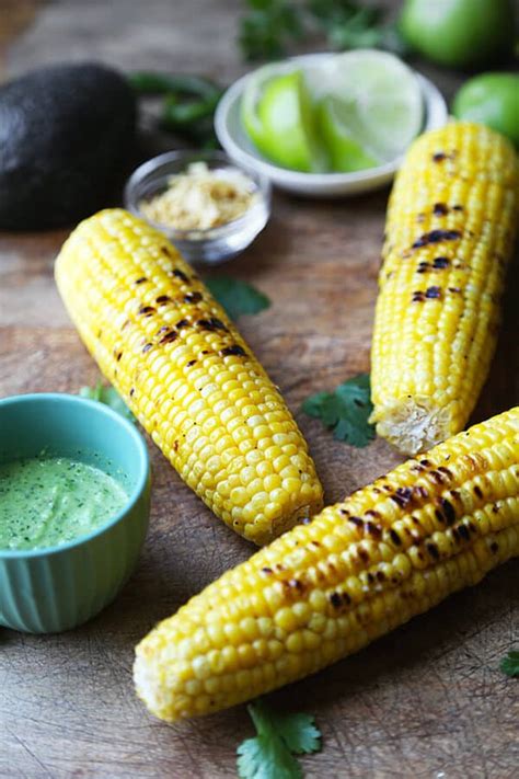 Grilled Corn On The Cob With Tomatillo Dressing Pickled