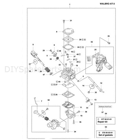 husqvarna  rancher chainsaw  parts diagram carburetor details