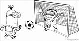 Minion Playing Soccer Pages Coloring Color Printable Online Print Coloringpagesonly sketch template