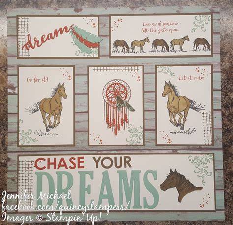 Stampin Up Quincy Let It Ride Sampler In Mint Macaron