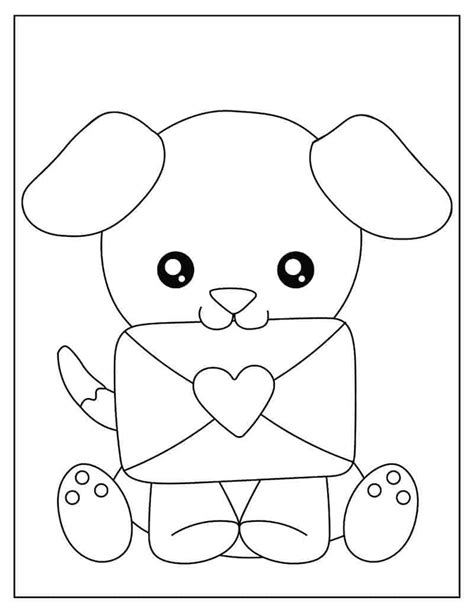 printable cute valentine coloring pages