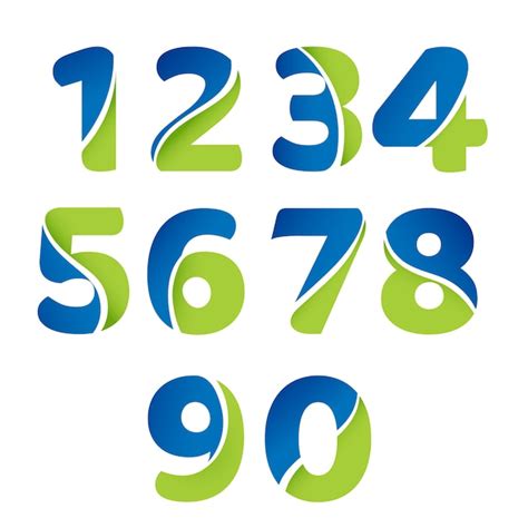 premium vector numbers logo icons set