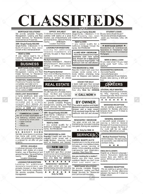 newspaper ad template newspaper template advertisement