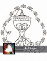 Coloring Hourglass Adult sketch template