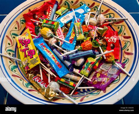 big bowl  candies sweets ready  trick  treat children