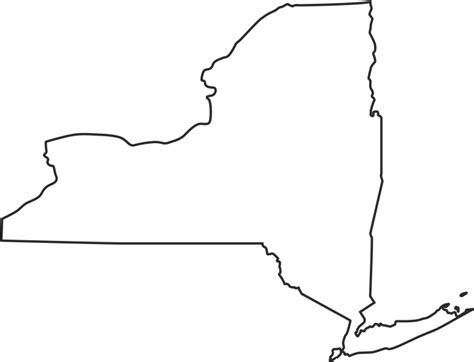 blank map  york state