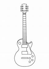 Guitar Les Guitarra Wip Epiphone Gibson Guitarras Cliparts Siluetten Clipground sketch template