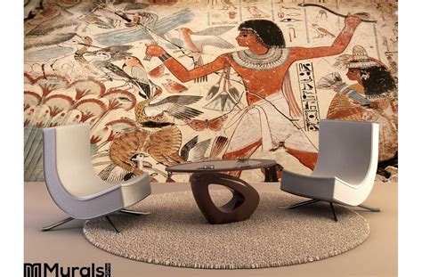 Egyptian Painted Art Wall Mural