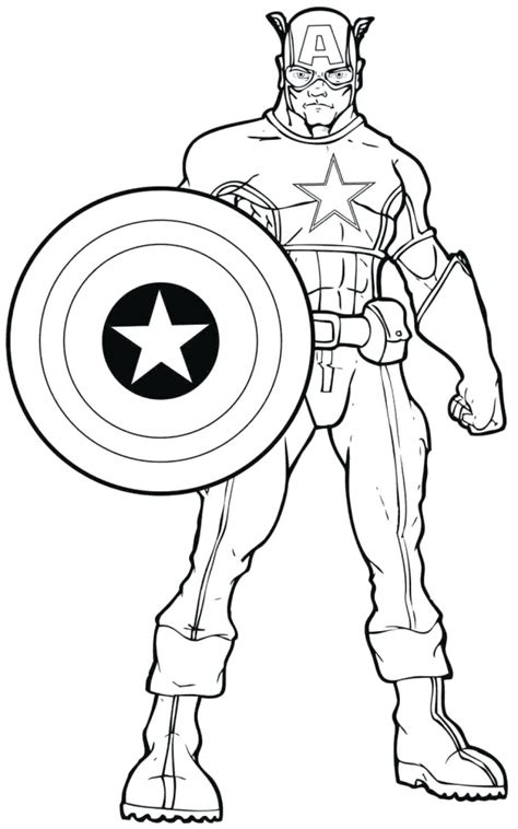 marvel coloring pages captain america ywnl
