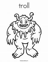 Monster Coloring Pages Troll Trolls Uncle Sheets Color Clipart Baby Gila Scary Print Outline Branch Printable Astronaut Preschoolers Template Blob sketch template