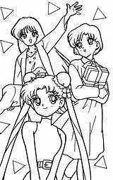 Coloring Pages Moon Sailor Crystal Manga sketch template