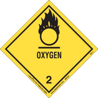 oxygen label worded paper pack   labelmaster