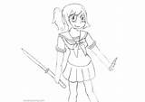 Yandere Coloring Simulator Pages Printable Kids Adults Print sketch template