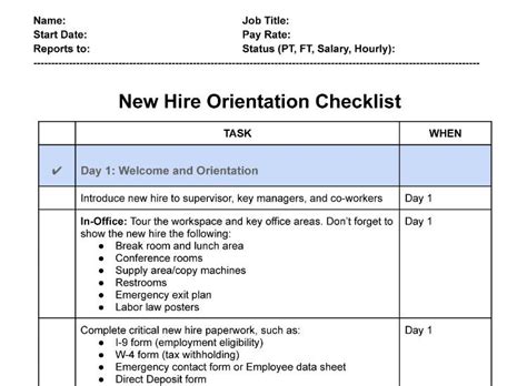 conduct  employee orientation   quick steps