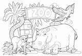 Zoo Pagina Zoologico Coloritura Colorear Dierentuin Enfants Coloration Colorea Kinderen Kleurende Farbtonseite Zoológico Klempner Animale Fumetto Earthquake sketch template
