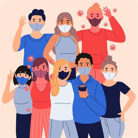 infected people  healthy  vector