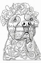 Pitbull Dogs Adults Bull Dessin Colorir Mandalas Mandala Coloriage Folhas Puppy Dazzling Colorier Coloriages Lettrage Modele Imprimer Siluetas Repujado Pintadas sketch template