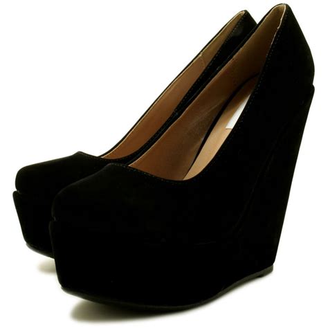 cassandra wedge heel platform court shoes black  spy love buy uk