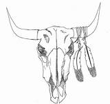 Skull Bull Drawing Cow Drawings Horns Sketch Silva Shane Paintingvalley 24th Uploaded August Which sketch template