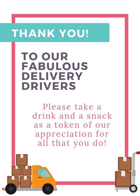 delivery driver printable sign megan  wendy printable signs