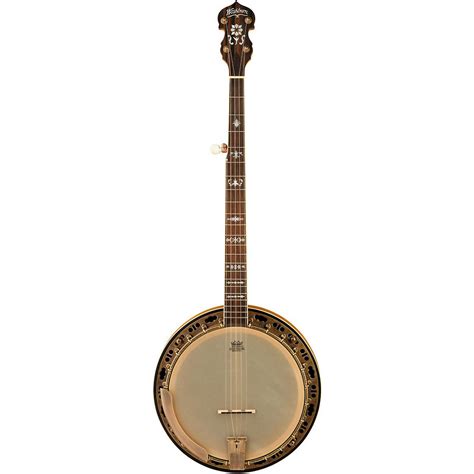 washburn  natural distressed  string banjo wcase musicians friend