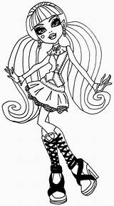 Draculaura Clawd Colouring sketch template