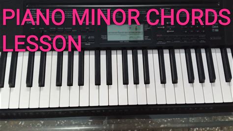 Piano Minor Chords Lesson For Beginners Youtube