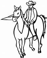 Cowboy Horse Coloring Pages Getcolorings Color sketch template