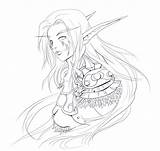 Elf Drawing Warcraft Coloring Pages Warlock Wow Drawings Elves Face Oc Sketch Getdrawings Color Sketchite sketch template