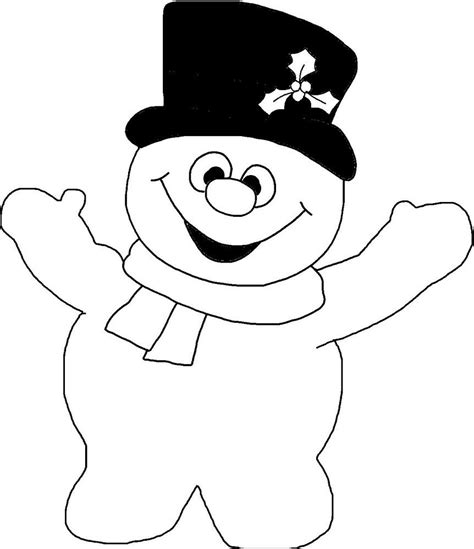 frosty  snowman coloring page outline  art enjoy