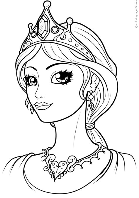 coloring page queen  svg png eps dxf file