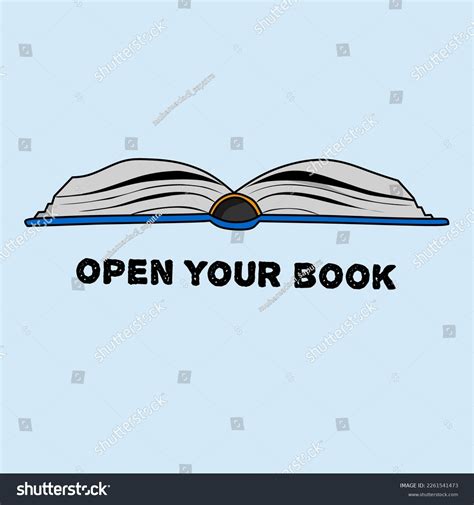 illustration open book words open  stock vector royalty