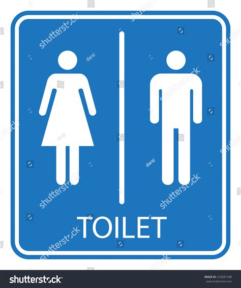 male female toilet sign white isolated stock vector 318281348