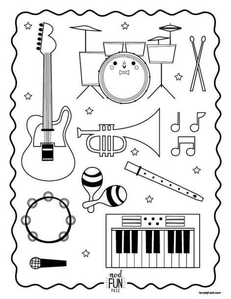 instrument coloring pages  coloring  worksheets