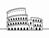 Roman Coloring Coliseum Coloringcrew sketch template