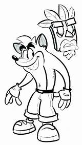 Coloring Crash Bandicoot Pages Drawings Characters Graffiti Easy Funny Choose Board sketch template