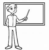 Teacher Coloring Pages Male Clipart Printable Cliparts Occupations Online Drawing sketch template