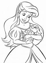 Arielle Prinzessinnen Ariel Sirene Prinzessin Ausmalen Princes Tient Lapin Ausmalbild Vorlagen Malvorlage sketch template
