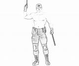 Combat Mortal Kurtis Stryker Back Coloring Pages Another sketch template