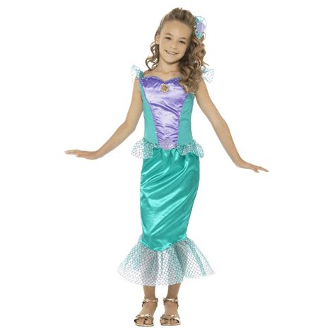 childs deluxe mermaid fancy dress costume range  sizes lets party