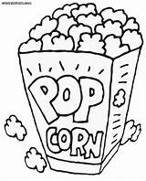 Popcorn Coloring Pages Printable Drawing Box Kids Pop Corn Color Snack Kernel Colouring Food Sheet Easy Healthiest Se Print Getcolorings sketch template