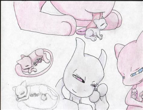mew and mewtwo poses4 by almightytallestvoldy on deviantart