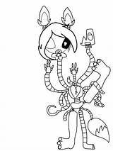 Coloring Pages Fnaf Bonnie Mangle Toy Cute Colouring Getcolorings Getdrawings Template Color sketch template
