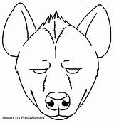 Hyena Head Lineart Coloring Deviantart Stats Downloads sketch template