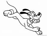 Pluto Coloring Pages Running Disneyclips sketch template