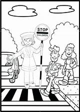 Safety Road Coloring Traffic Pages Stop Preschool Drawing Kids Activities Rules Children Colouring Signs Bus Light Printable Worksheets Pedestrian Week sketch template