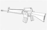 M16 Coloring Clipartkey sketch template