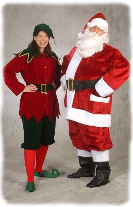 Santa Costumes Christmas Ts And Santa Suits Burgundy Santa And Elf Set