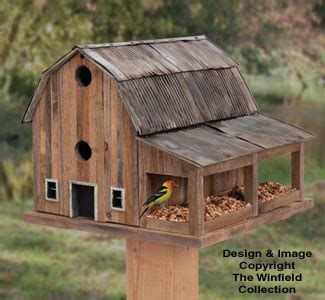 rustic barn birdhouse  wood plan birdhouse wood patterns  winfield collection