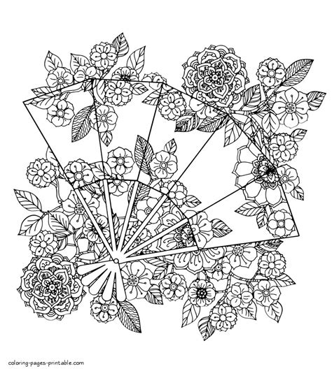 adult colouring pages  flowers coloring pages printablecom